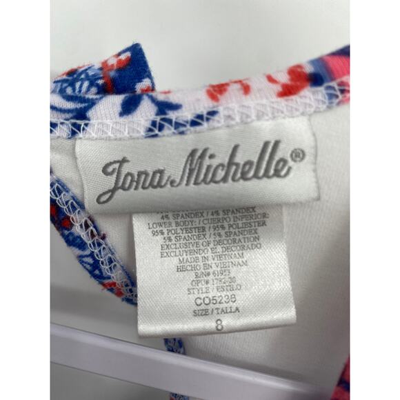 Jona Michelle Patchwork Dress Asymmetrical Hem Short Sleeve girls 8 - Picture 4 of 7